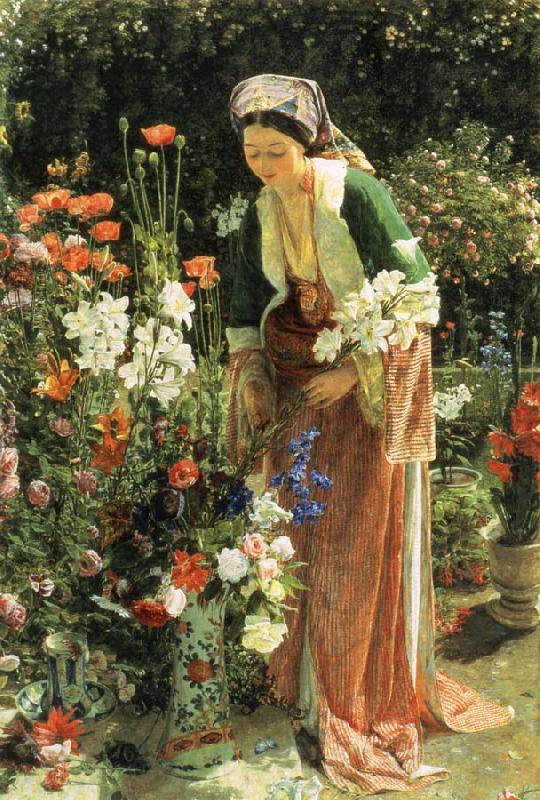 John Frederick Lewis In  the Bey-s Garden Norge oil painting art